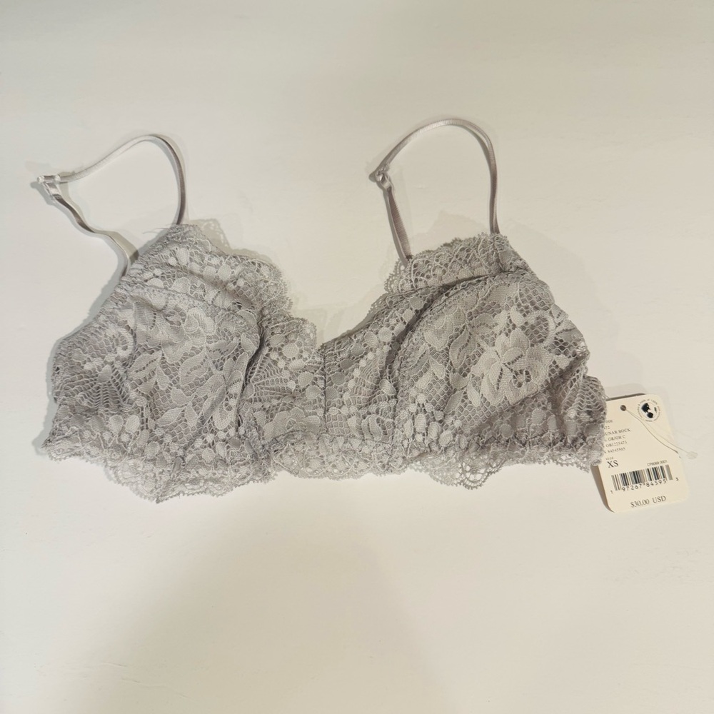 INTIMATELY FREE PEOPLE Maya Multiway Bralette in Luna Rock Light Gray Size XS - Picture 7 of 13